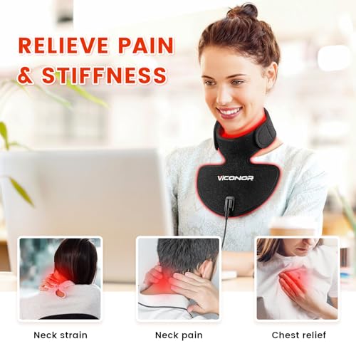 Red Light Therapy for Neck and Chest, Red Light Therapy for Face and Neck Device Portable 660nm Red Light & 850nm Near Infrared Light Therapy for Body for Skin Tightening - Image 2
