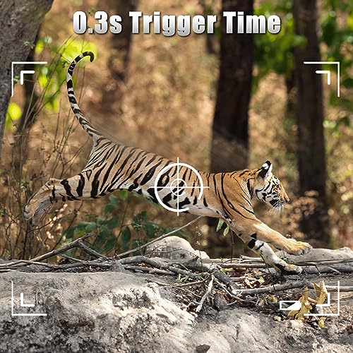 Trail Camera Solar Powered 4K 46MP, WiFi Bluetooth Game Camera with 32GB Memory Card, 130° Wide Angle, Motion Activated 0.3s Trigger, IP66 Waterproof No Glow Night Vision for Wildlife Monitoring - Image 4